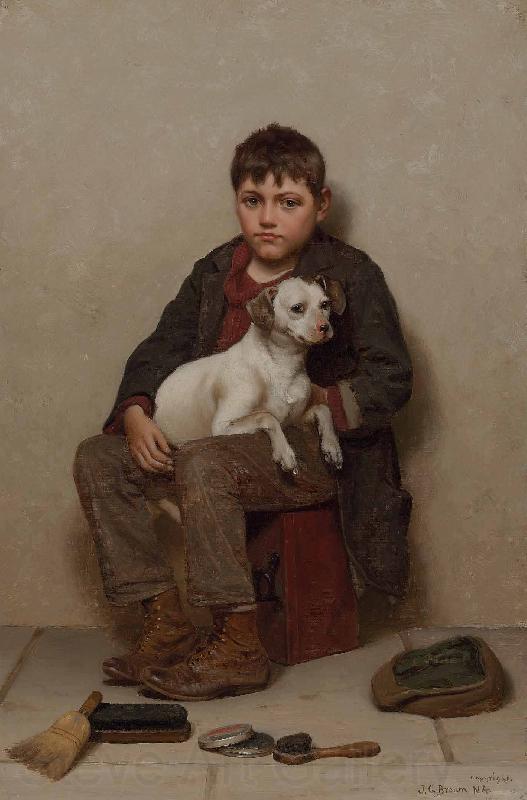 John George Brown True Friends Norge oil painting art